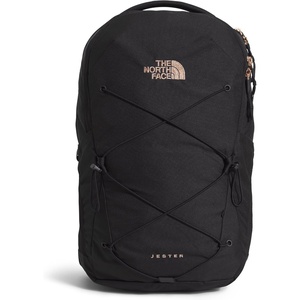 The North Face Women’s Jester Everyday Laptop Backpack – Commuter Travel Bag, Laptop Sleeve, Water-Repellent, Minimal Grey Dark Heather/Minimal Grey-NPF, One Size(Tnf Black/Burnt Coral Metallic 1)
