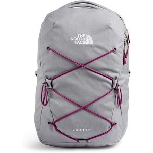 The North Face Women’s Jester Everyday Laptop Backpack – Commuter Travel Bag, Laptop Sleeve, Water-Repellent, Minimal Grey Dark Heather/Minimal Grey-NPF, One Size(Meld Grey Dark Heather/Dramatic Plum)