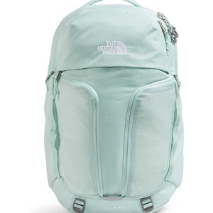 The North Face Women’s Surge Commuter Laptop Backpack – Everyday Travel Bag, Laptop Sleeve, Water-Repellent, TNF White Metallic Mélange/Mid Grey-NPF, One Size(Opal Frost)