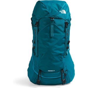 The North Face Women’s Terra 55 Backpack – Hiking Pack, Women-Specific Fit, Cinch-Top Opening, Pole & Ice Axe Attachments, Asphalt Grey/TNF Black-NPF, X-Small/Small(Blue Moss/Sapphire Slate)