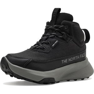 The North Face unisex-child Fastpack II Hiker Mid Waterproof Hiking Shoe – Highly Cushioned, Abrasion Resistant(Tnf Black/Concrete)