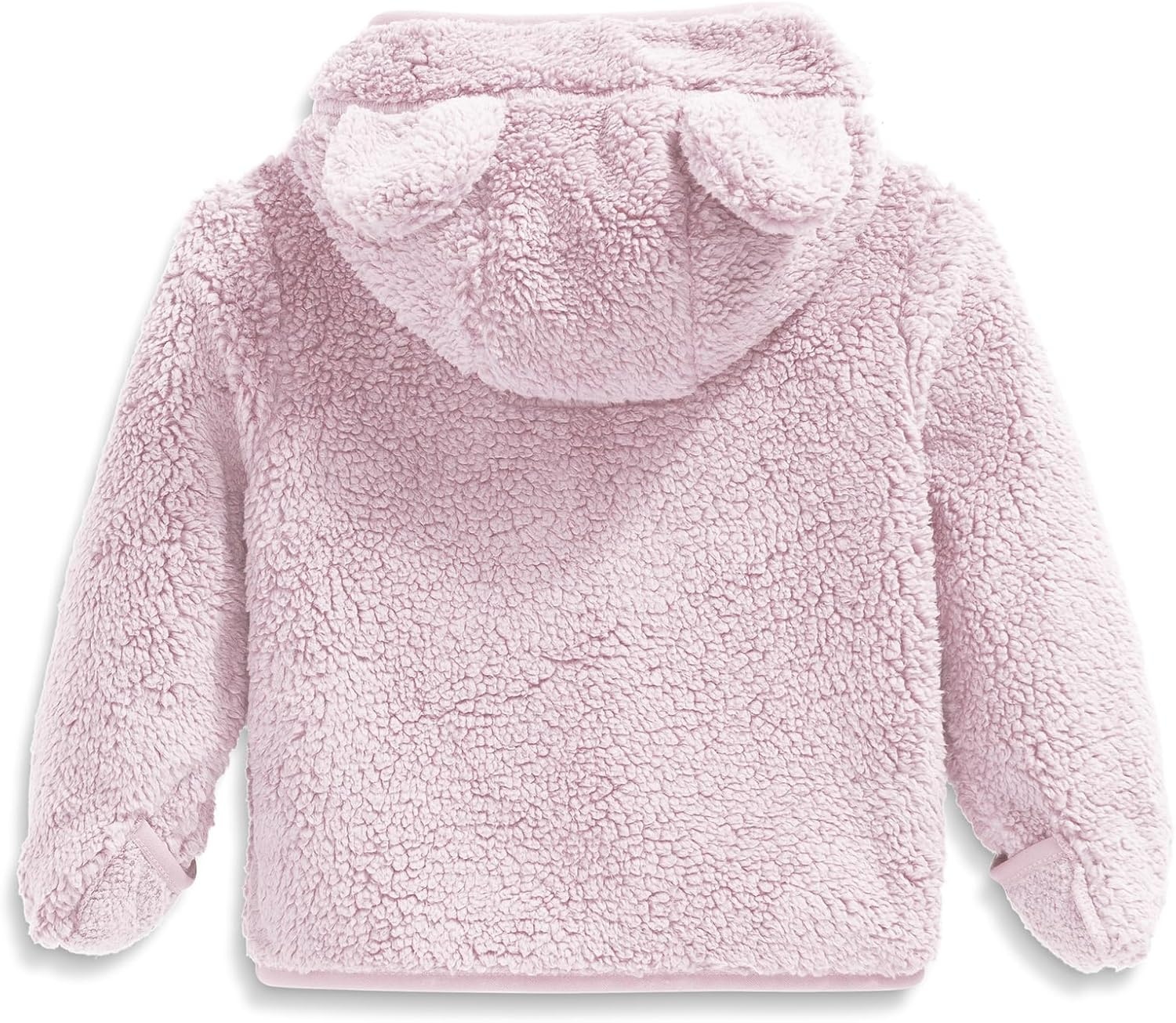 imageTHE NORTH FACE Baby Campshire Full Zip Hoodie Cozy Fleece Winter Jacket for Toddlers With Mittens amp Attached Bear Ear HoodPale Blossom