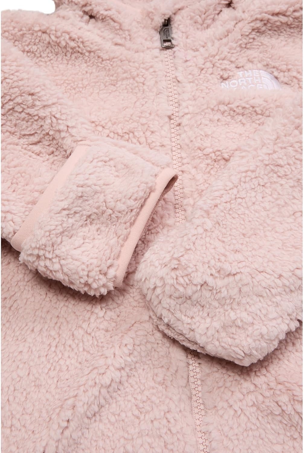 imageTHE NORTH FACE Baby Campshire Full Zip Hoodie Cozy Fleece Winter Jacket for Toddlers With Mittens amp Attached Bear Ear HoodPink Moss
