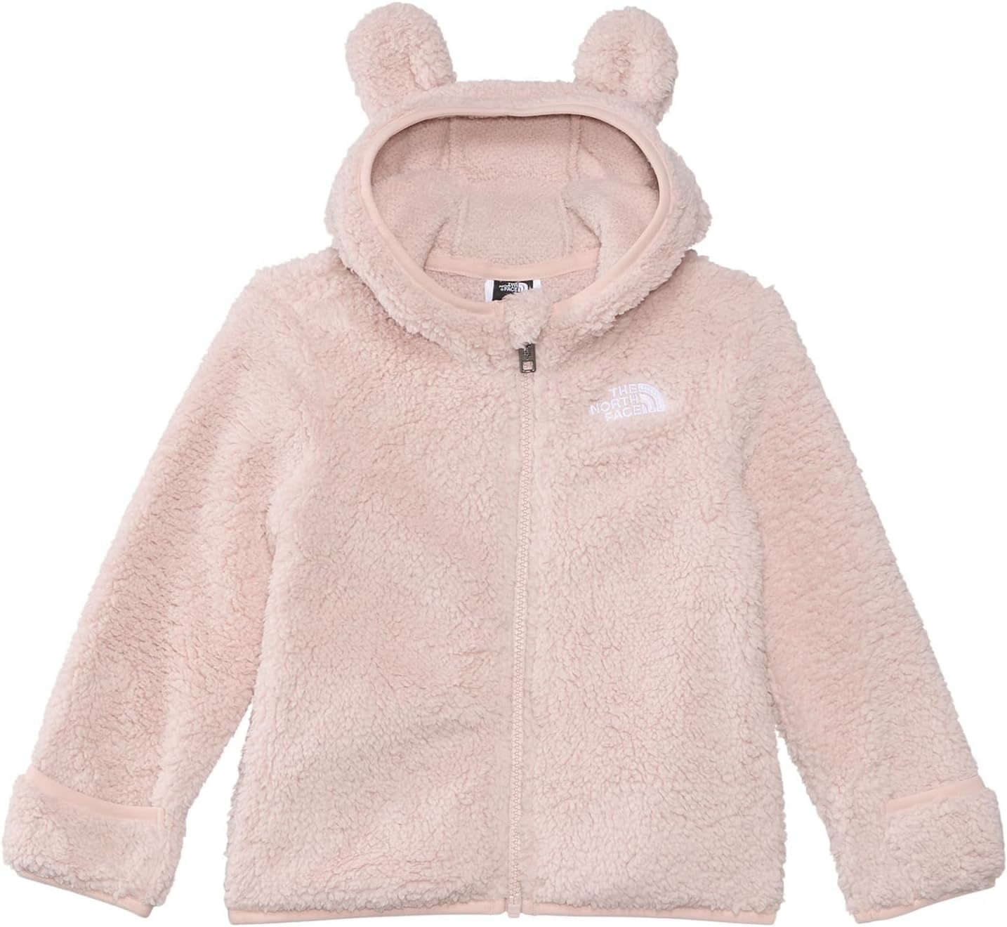 imageTHE NORTH FACE Baby Campshire Full Zip Hoodie Cozy Fleece Winter Jacket for Toddlers With Mittens amp Attached Bear Ear HoodPink Moss