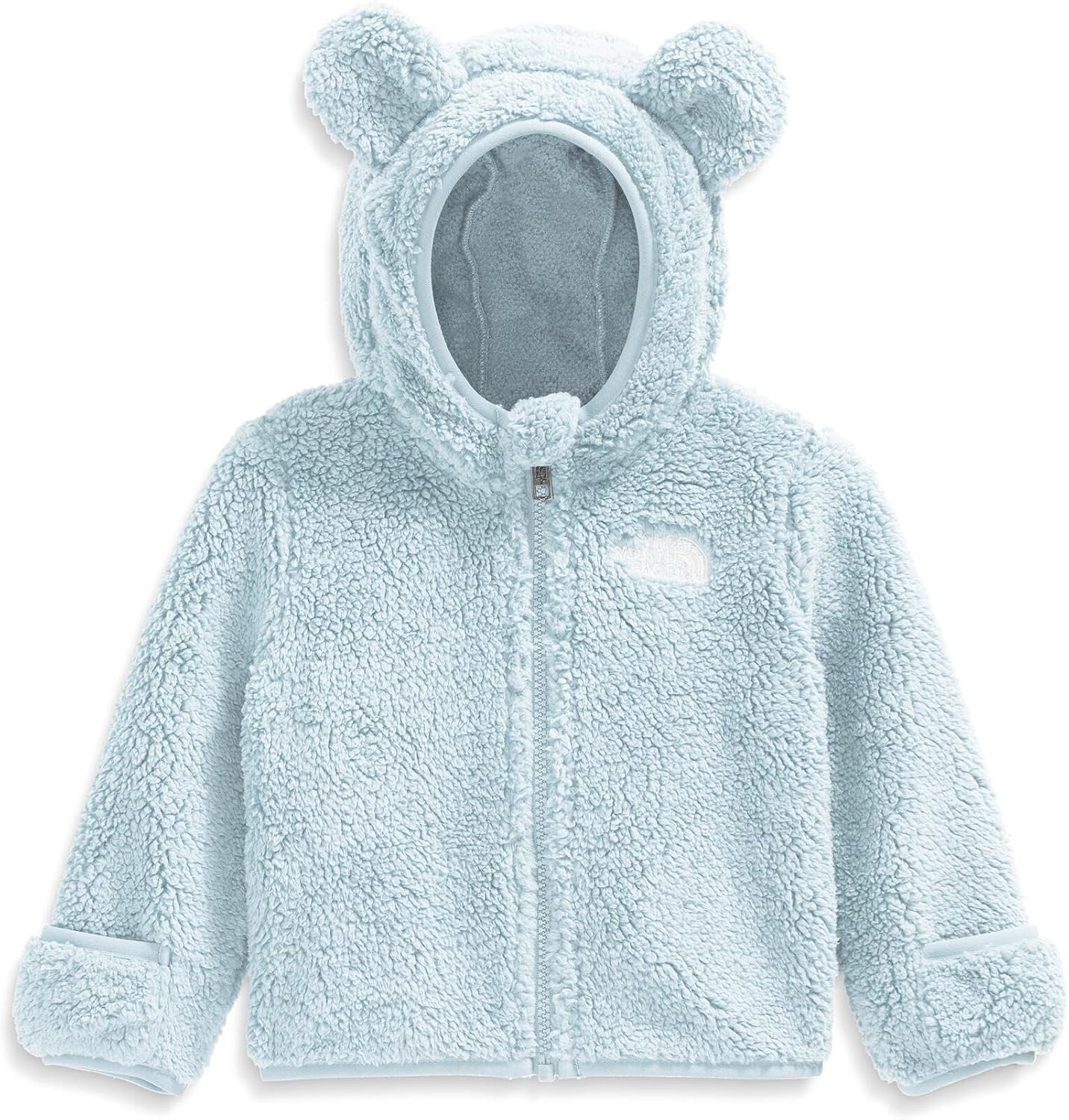 imageTHE NORTH FACE Baby Campshire Full Zip Hoodie Cozy Fleece Winter Jacket for Toddlers With Mittens amp Attached Bear Ear HoodPolar Haze