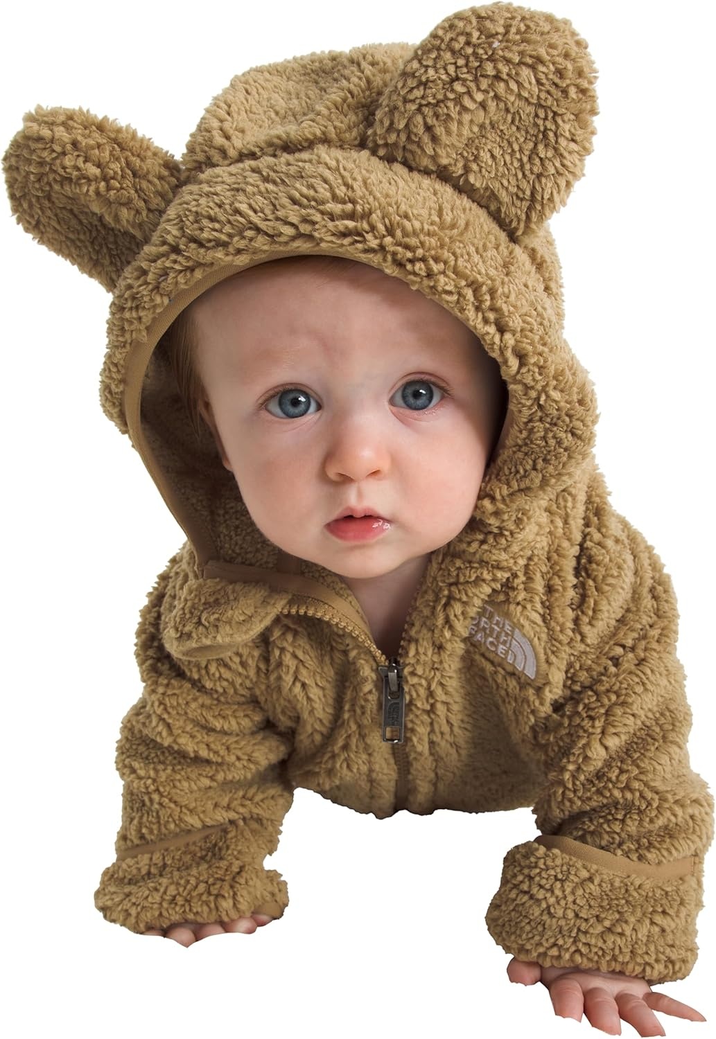 imageTHE NORTH FACE Baby Campshire Full Zip Hoodie Cozy Fleece Winter Jacket for Toddlers With Mittens amp Attached Bear Ear HoodTeddy Brown