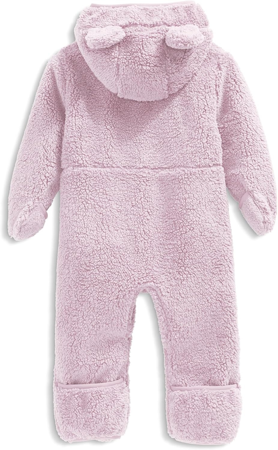 imageTHE NORTH FACE Baby Campshire Onepiece Cozy Fleece Winter Onesie With Mittens Booties amp Attached Bear Ear HoodPale Blossom