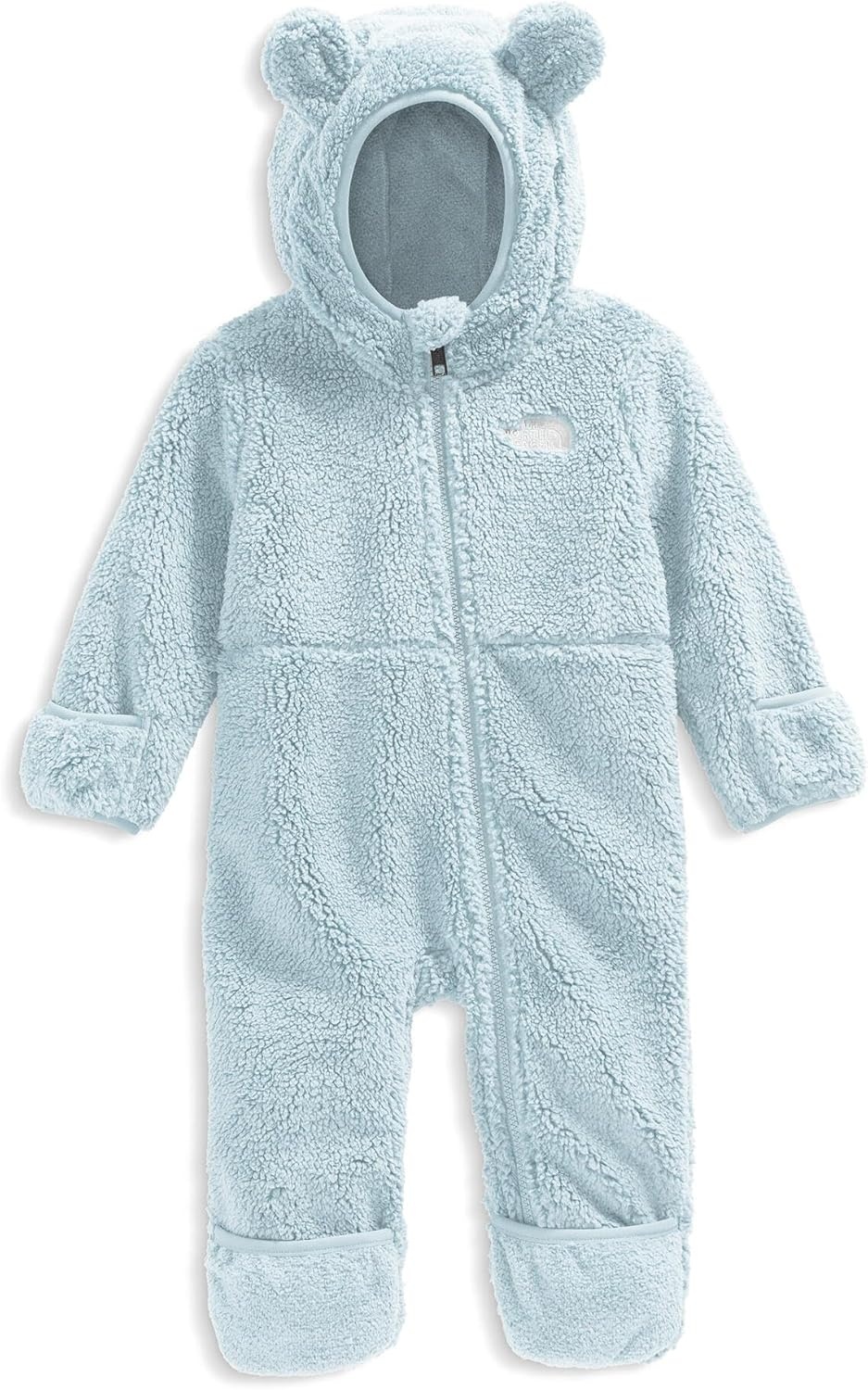 imageTHE NORTH FACE Baby Campshire Onepiece Cozy Fleece Winter Onesie With Mittens Booties amp Attached Bear Ear HoodPolar Haze