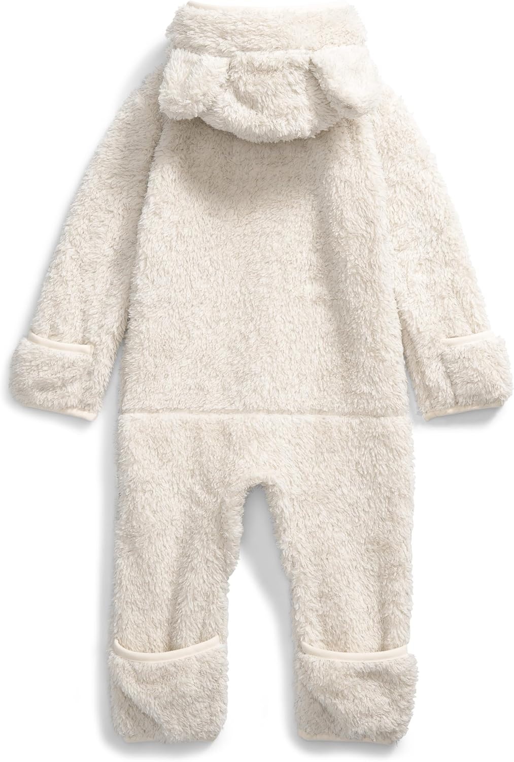 imageTHE NORTH FACE Baby Campshire Onepiece Cozy Fleece Winter Onesie With Mittens Booties amp Attached Bear Ear HoodWhite DuneSparkle