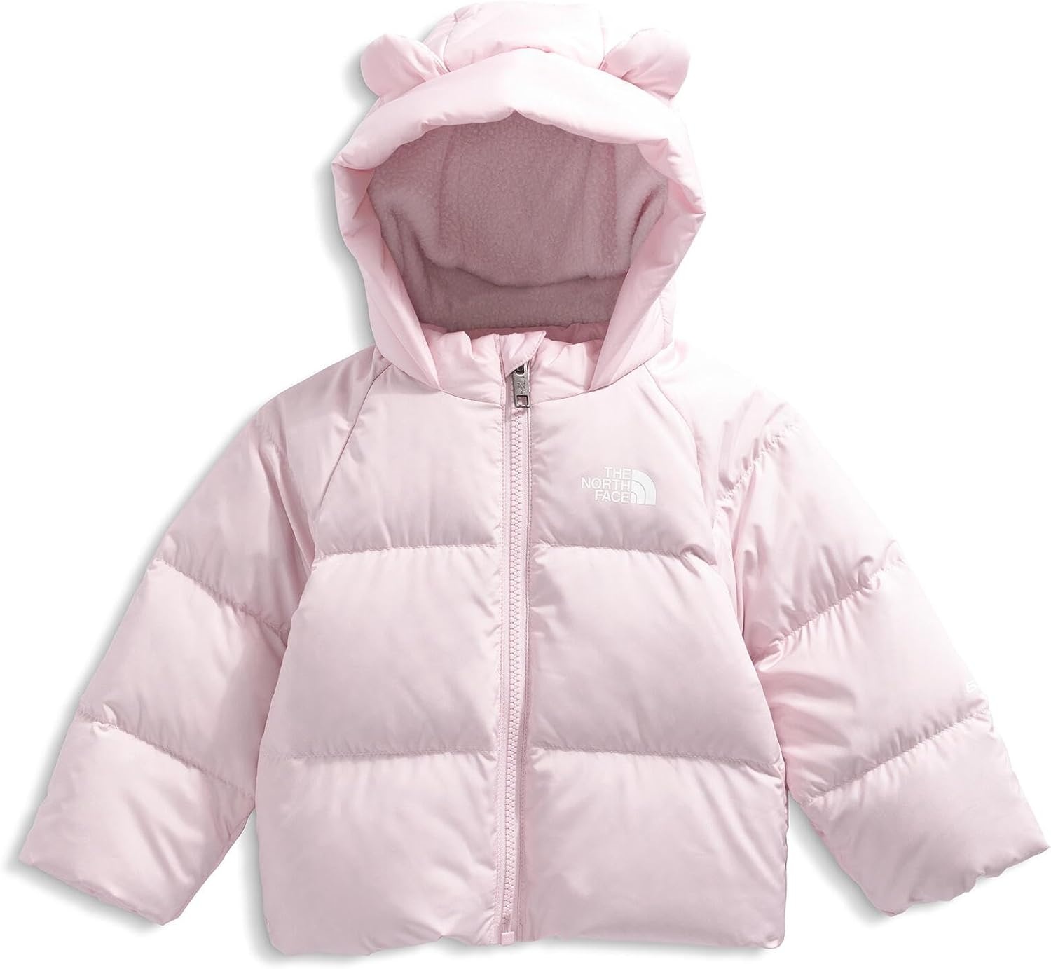 imageTHE NORTH FACE Baby North Down FleeceLined Jacket Water Repellent Waterfowl Down Insulation Attached Hood With EarsPale Blossom