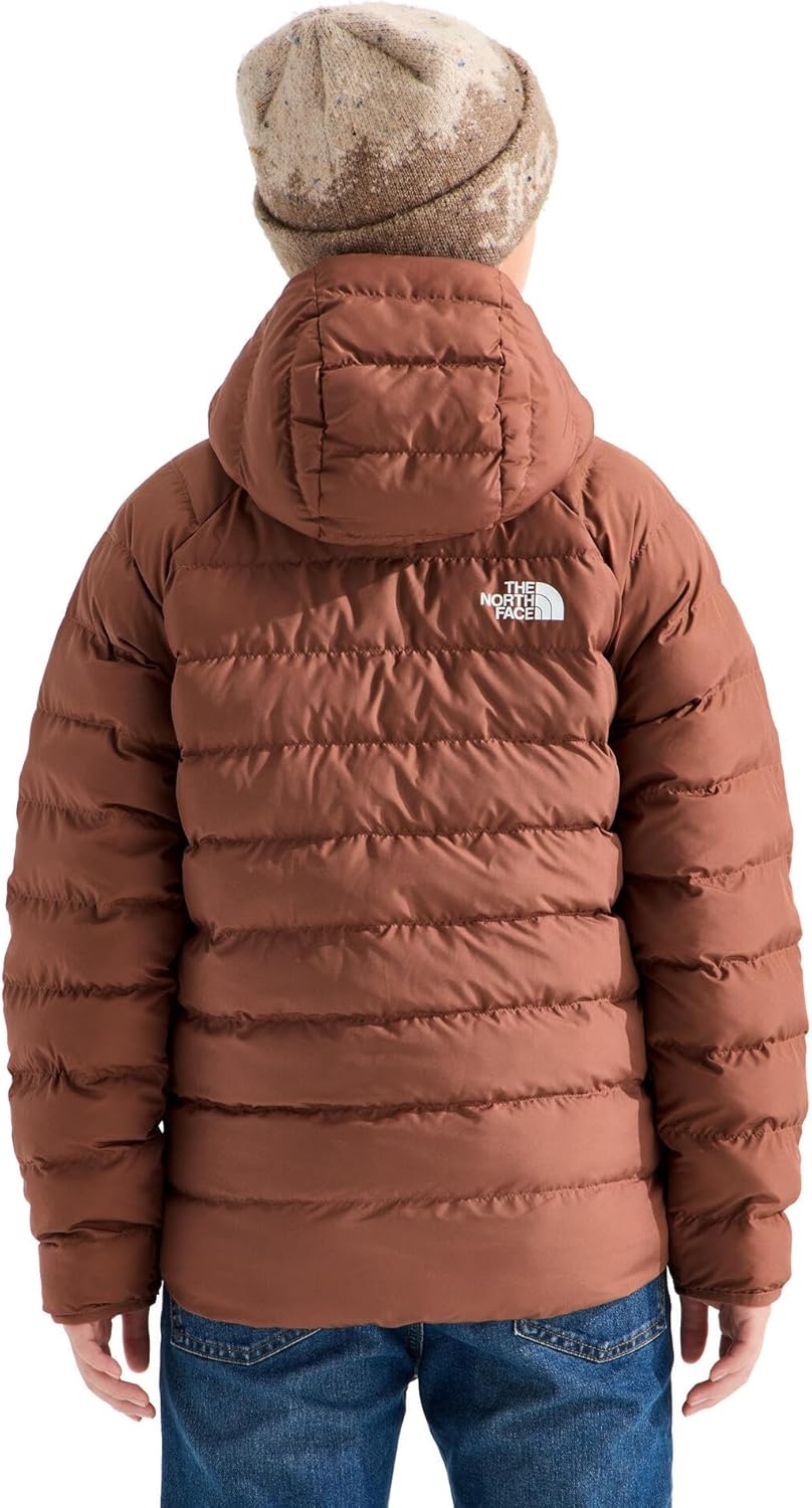 imageTHE NORTH FACE Boys Reversible Perrito Hooded Jacket Waterproof Winter Puffer Coat Lightweight Outerwear for TravelCopper Silt