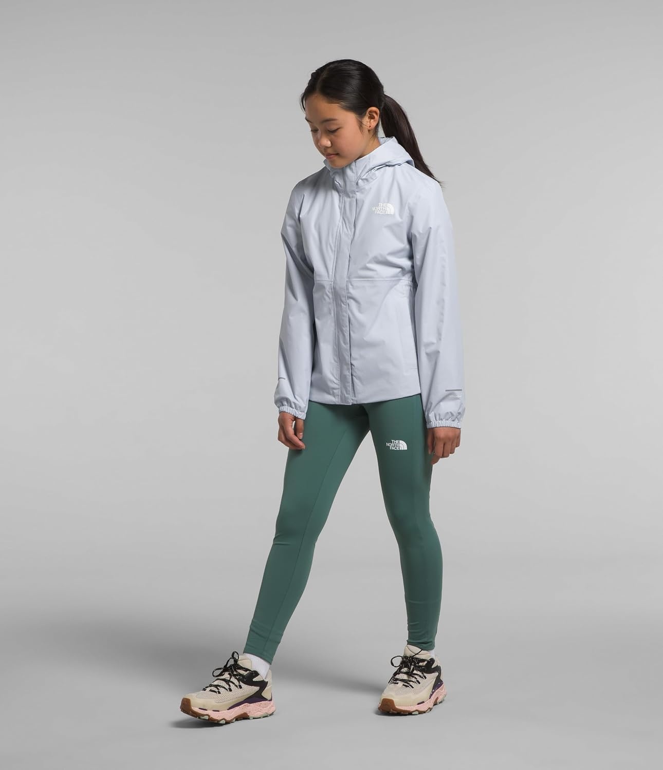 image:imageTHE NORTH FACE Girls Antora Rain Jacket Waterproof Breathable 3piece Hood Secure Zip Hand PocketDusty Periwinkle