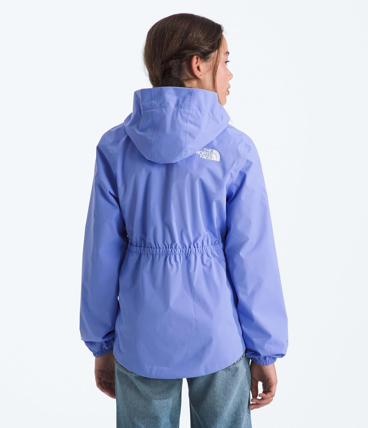 image:imageTHE NORTH FACE Girls Antora Rain Jacket Waterproof Breathable 3piece Hood Secure Zip Hand PocketPeriwinkle Glow