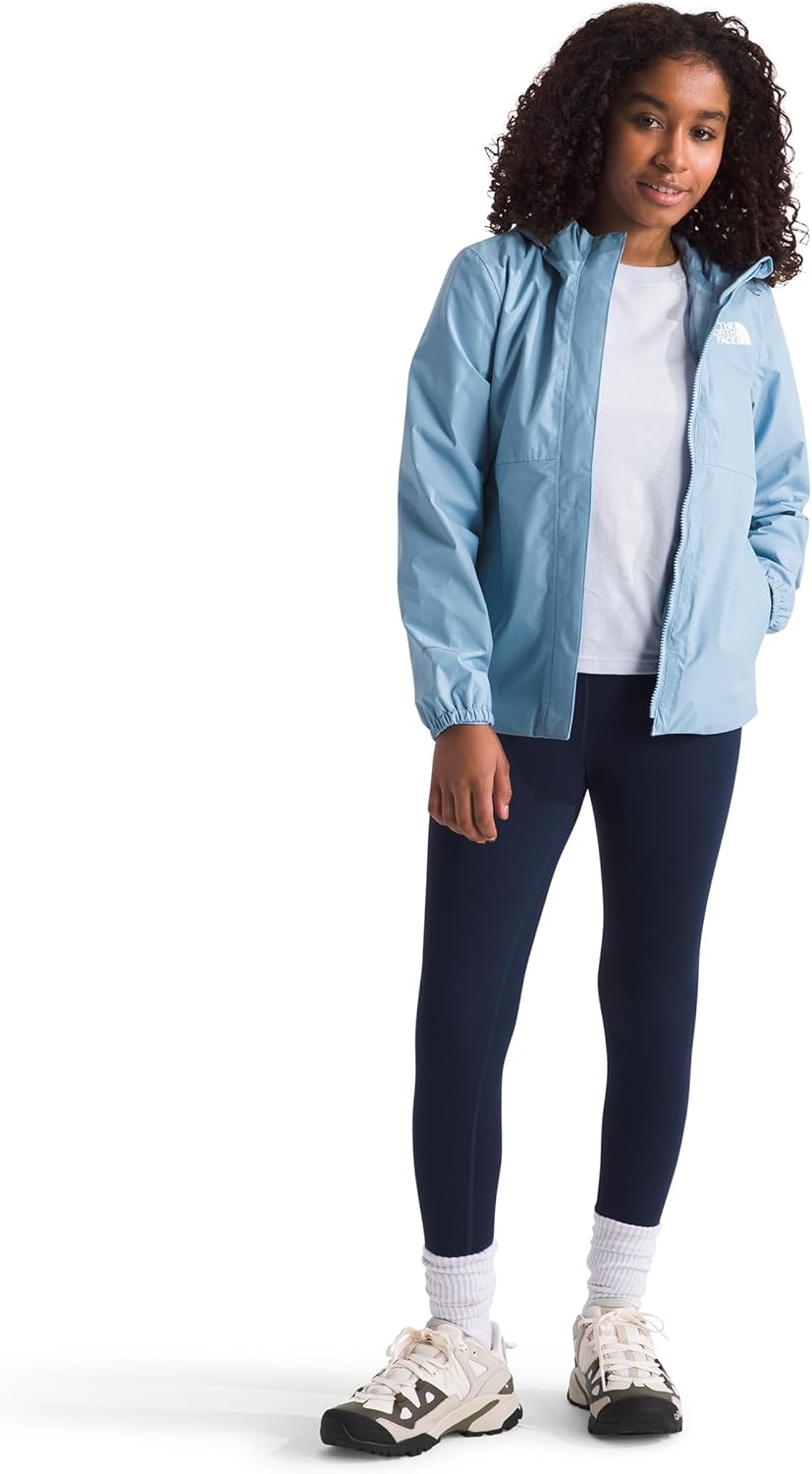 image:imageTHE NORTH FACE Girls Antora Rain Jacket Waterproof Breathable 3piece Hood Secure Zip Hand PocketSteel Blue
