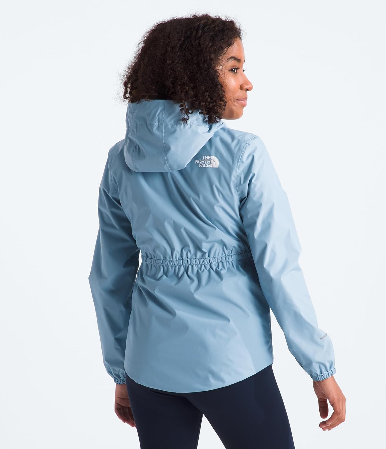 image:imageTHE NORTH FACE Girls Antora Rain Jacket Waterproof Breathable 3piece Hood Secure Zip Hand PocketSteel Blue