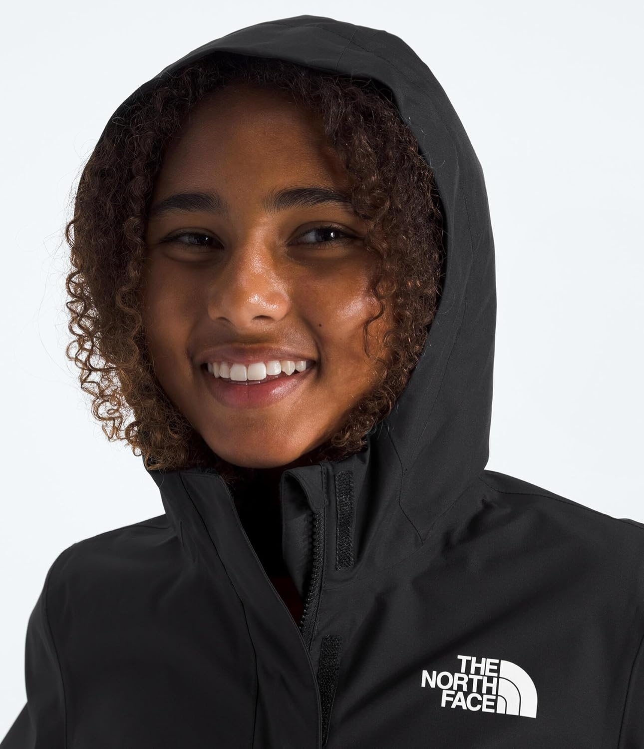 image:imageTHE NORTH FACE Girls Antora Rain Jacket Waterproof Breathable 3piece Hood Secure Zip Hand PocketTnf BlackTnf Black
