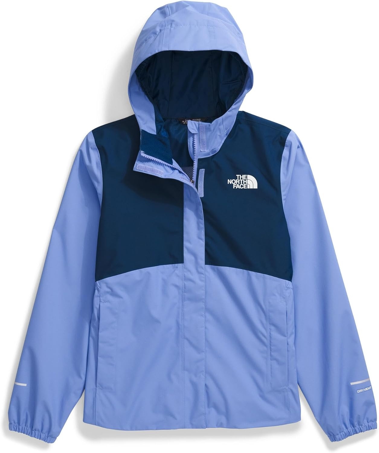 image:imageTHE NORTH FACE Girls Antora Rain Jacket Waterproof Breathable 3piece Hood Secure Zip Hand PocketVirtual Blue