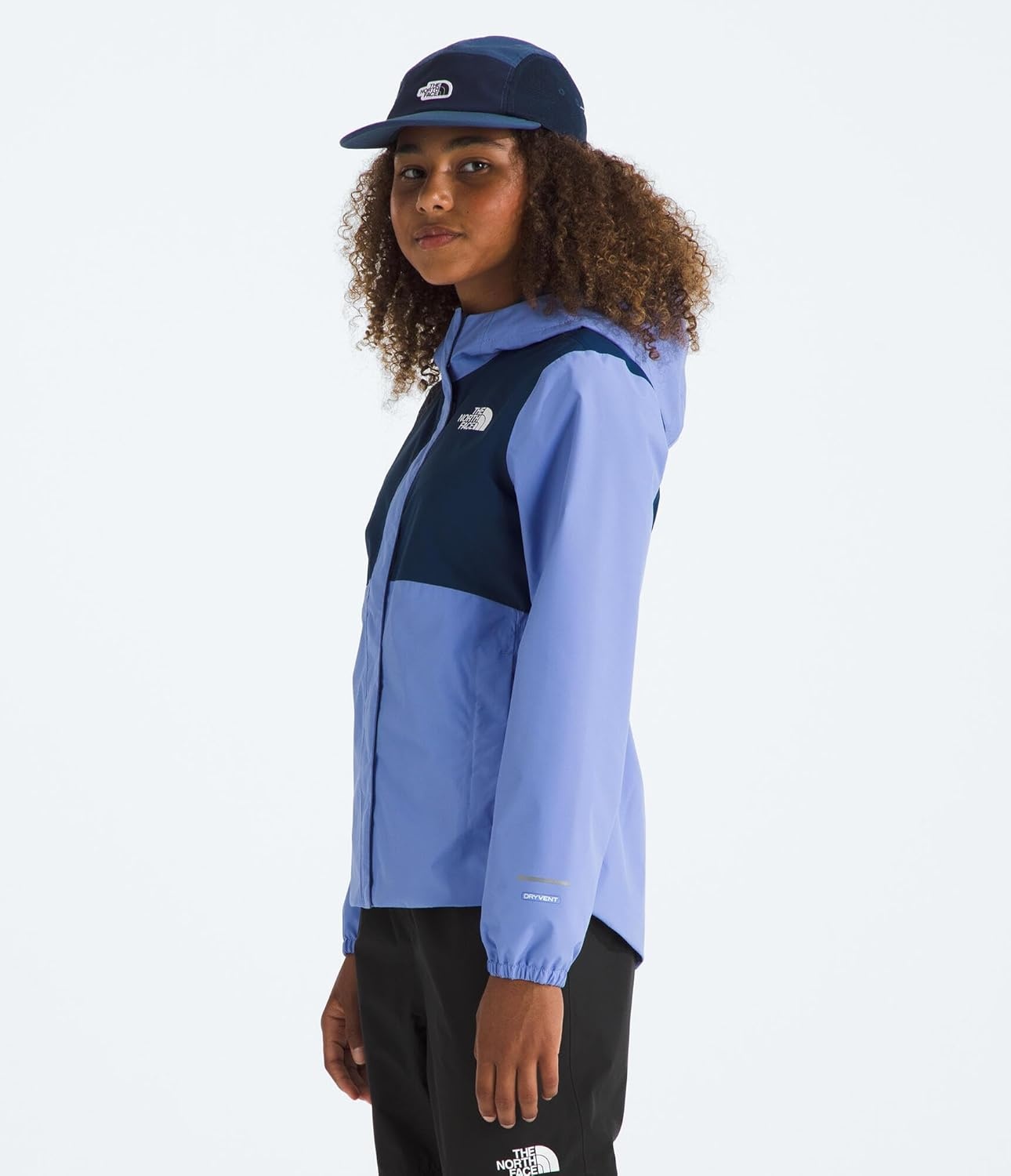 image:imageTHE NORTH FACE Girls Antora Rain Jacket Waterproof Breathable 3piece Hood Secure Zip Hand PocketVirtual Blue