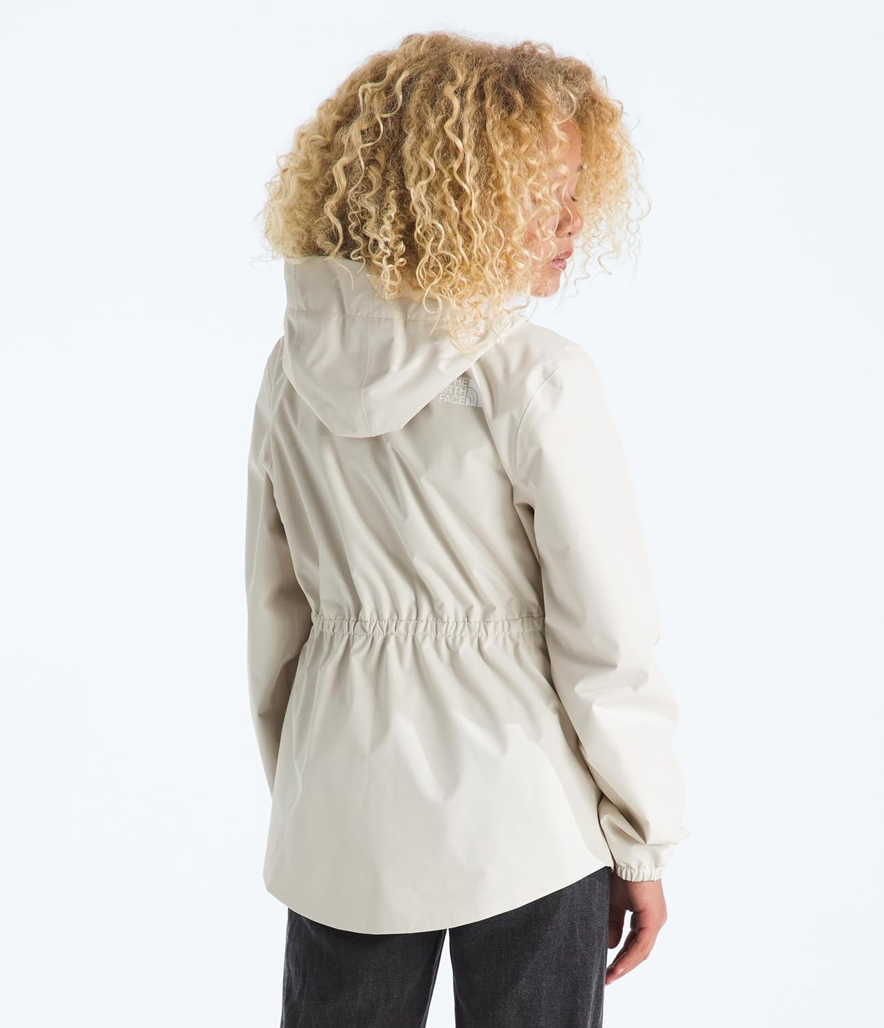 image:imageTHE NORTH FACE Girls Antora Rain Jacket Waterproof Breathable 3piece Hood Secure Zip Hand PocketWhite DuneWhite Dune