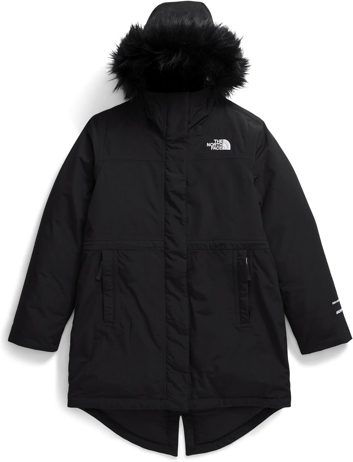 imageTHE NORTH FACE Girls Arctic Parka Waterproof Winter Jacket With Waterfowl Down Insulation Fleece Lined HoodTnf Black