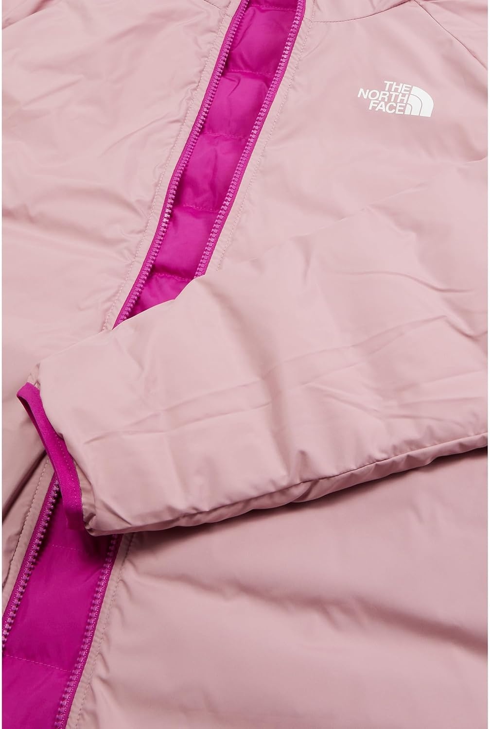 imageTHE NORTH FACE Girls Reversible Perrito Hooded Jacket Lightweight amp Water Resistant Winter Coat Synthetic InsulationDeep Mulberry
