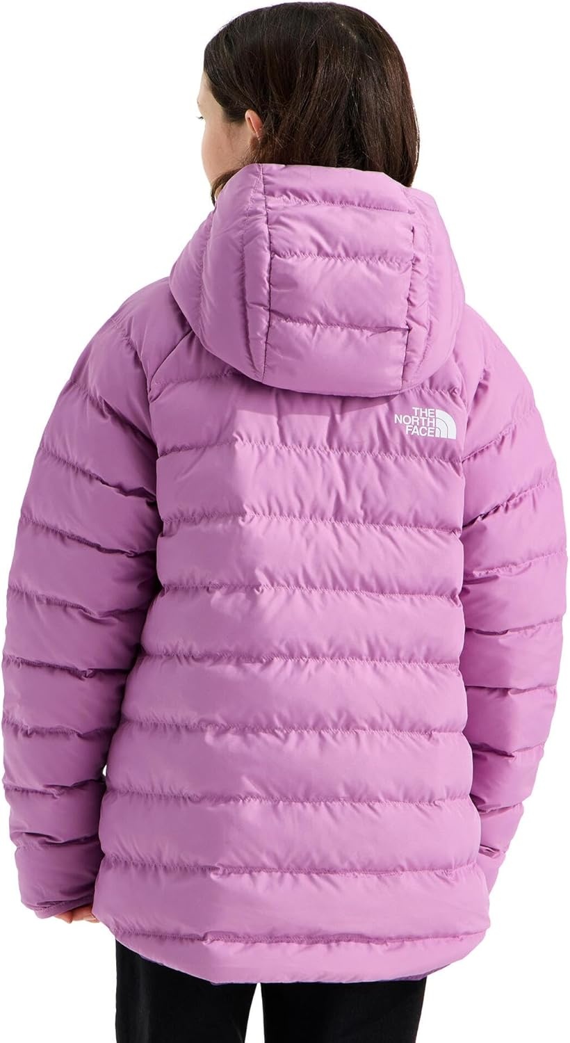 imageTHE NORTH FACE Girls Reversible Perrito Hooded Jacket Lightweight amp Water Resistant Winter Coat Synthetic InsulationHushed Lavender