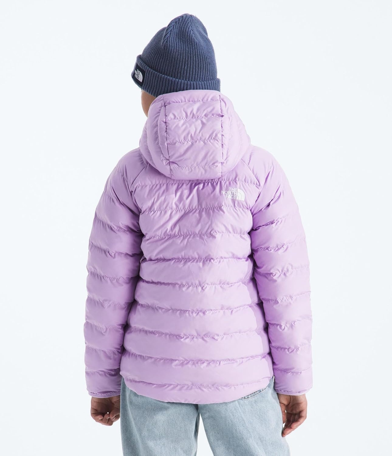 imageTHE NORTH FACE Girls Reversible Perrito Hooded Jacket Lightweight amp Water Resistant Winter Coat Synthetic InsulationLite Lilac