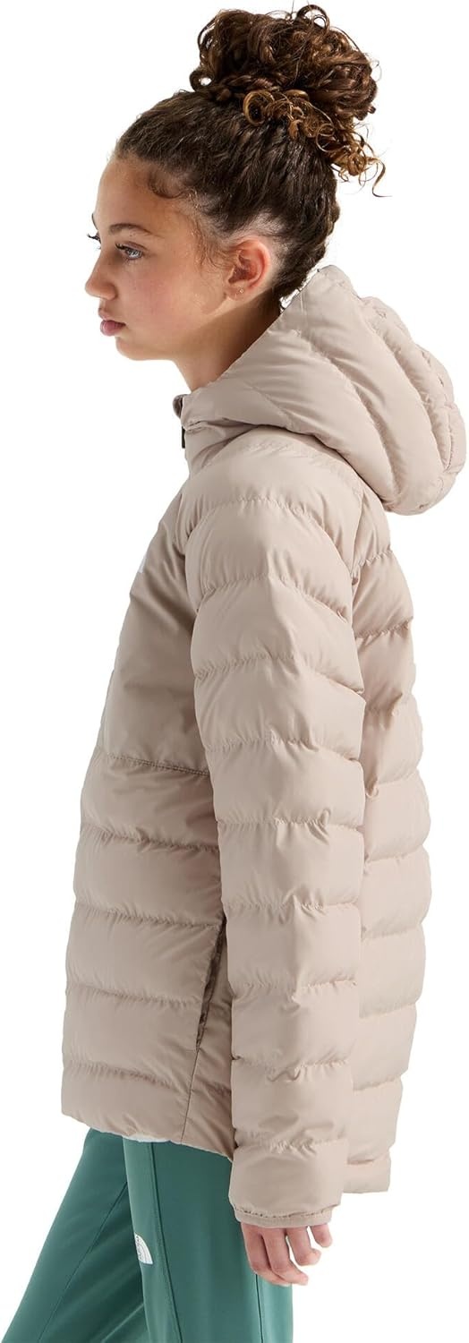 imageTHE NORTH FACE Girls Reversible Perrito Hooded Jacket Lightweight amp Water Resistant Winter Coat Synthetic InsulationTimeless Taupe