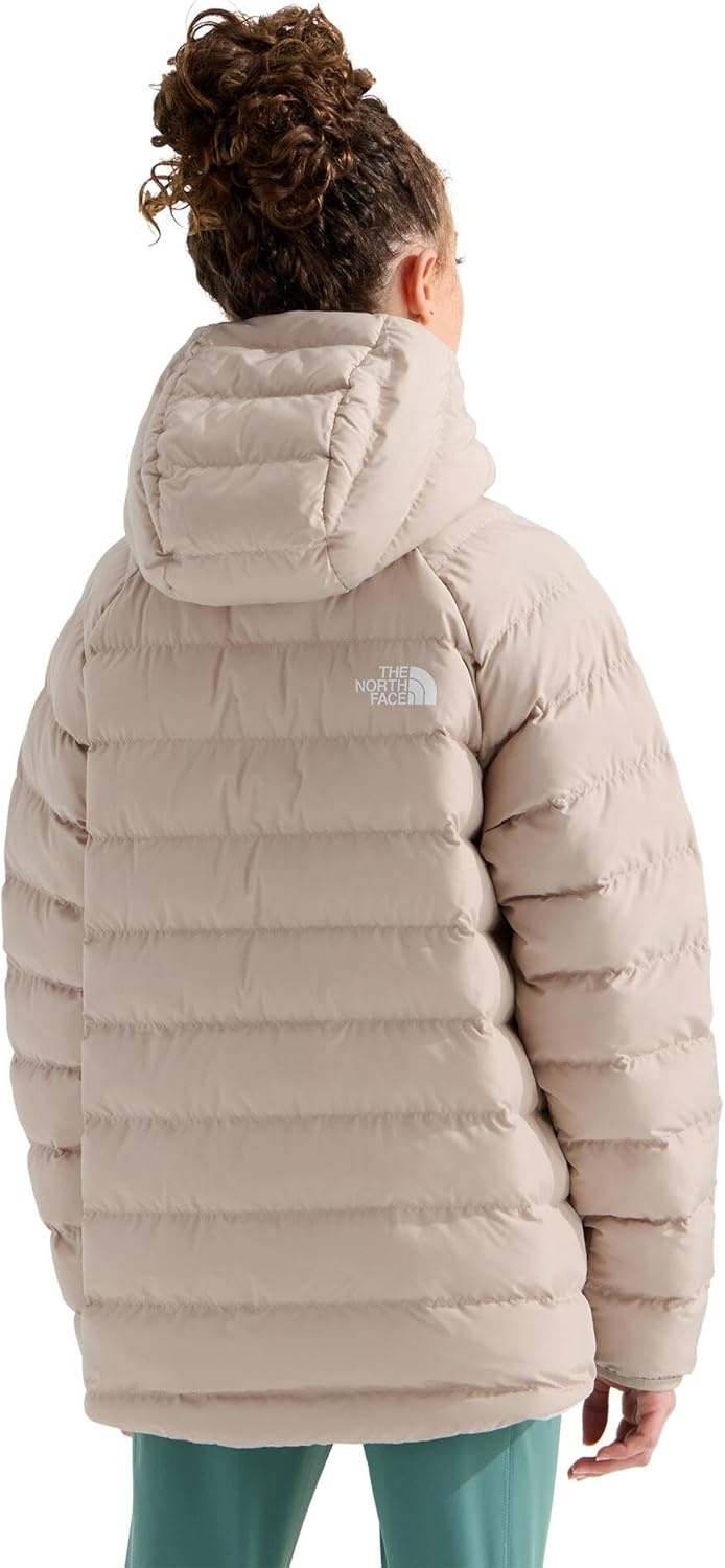 imageTHE NORTH FACE Girls Reversible Perrito Hooded Jacket Lightweight amp Water Resistant Winter Coat Synthetic InsulationTimeless Taupe