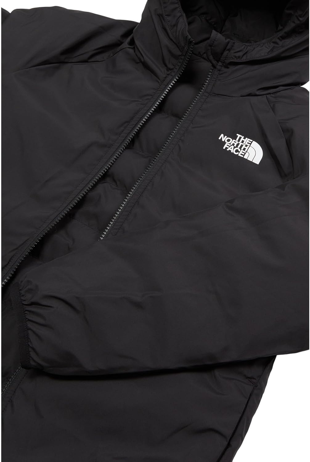 imageTHE NORTH FACE Girls Reversible Perrito Hooded Jacket Lightweight amp Water Resistant Winter Coat Synthetic InsulationTnf Black