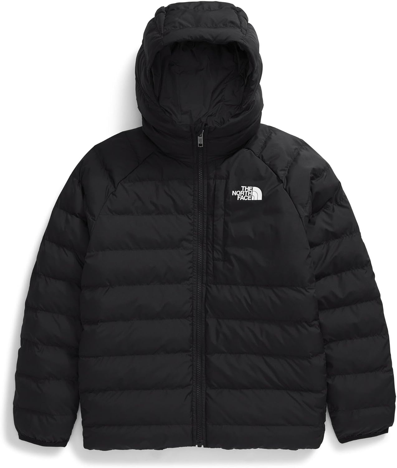 imageTHE NORTH FACE Girls Reversible Perrito Hooded Jacket Lightweight amp Water Resistant Winter Coat Synthetic InsulationTnf BlackSmoked Pearl