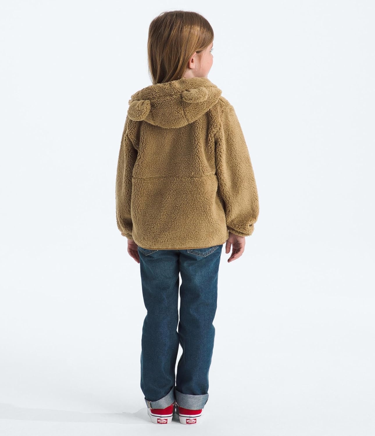 imageTHE NORTH FACE Kids Campshire Full Zip Hoodie Cozy Fleece Winter Jacket Open Hand Pockets amp Attached Hood With Bear EarsTeddy Brown