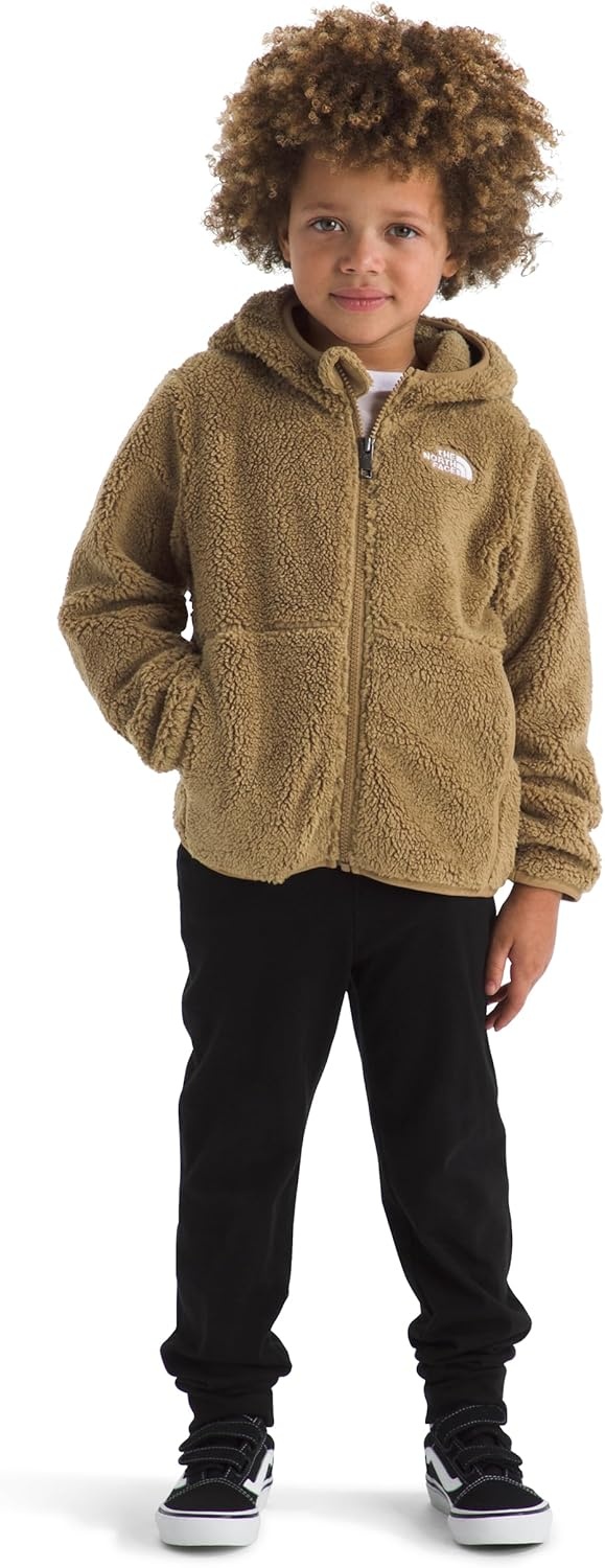 imageTHE NORTH FACE Kids Campshire Full Zip Hoodie Cozy Fleece Winter Jacket Open Hand Pockets amp Attached Hood With Bear EarsTeddy Brown