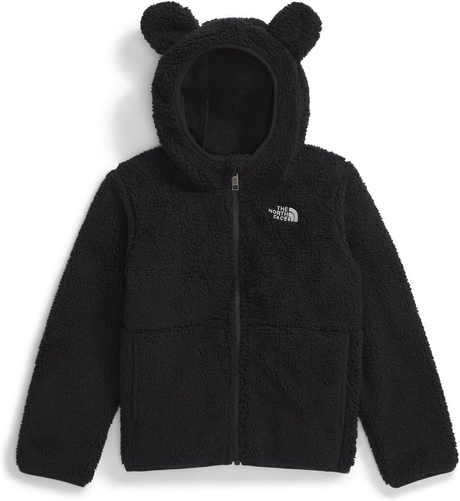 imageTHE NORTH FACE Kids Campshire Full Zip Hoodie Cozy Fleece Winter Jacket Open Hand Pockets amp Attached Hood With Bear EarsTnf Black