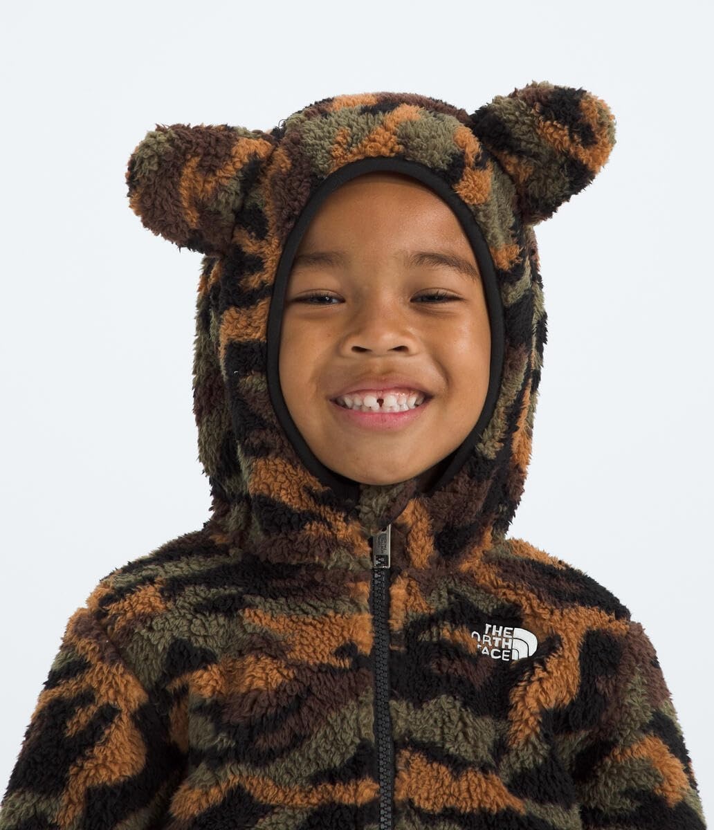 imageTHE NORTH FACE Kids Campshire Full Zip Hoodie Cozy Fleece Winter Jacket Open Hand Pockets amp Attached Hood With Bear EarsTnf Black Tnf Camo Small Print