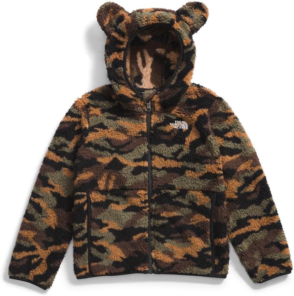 imageTHE NORTH FACE Kids Campshire Full Zip Hoodie Cozy Fleece Winter Jacket Open Hand Pockets amp Attached Hood With Bear EarsTnf Black Tnf Camo Small Print