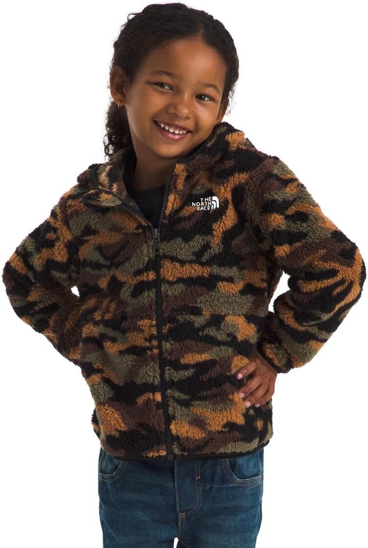 imageTHE NORTH FACE Kids Campshire Full Zip Hoodie Cozy Fleece Winter Jacket Open Hand Pockets amp Attached Hood With Bear EarsTnf Black Tnf Camo Small Print
