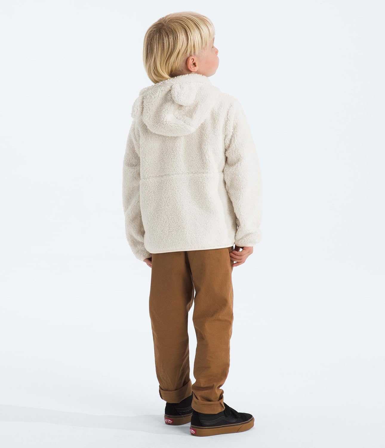 imageTHE NORTH FACE Kids Campshire Full Zip Hoodie Cozy Fleece Winter Jacket Open Hand Pockets amp Attached Hood With Bear EarsWhite Dune