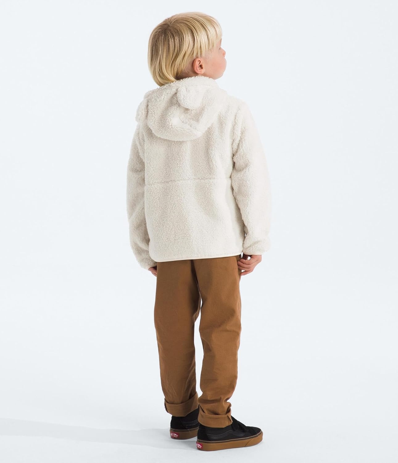 imageTHE NORTH FACE Kids Campshire Full Zip Hoodie Cozy Fleece Winter Jacket Open Hand Pockets amp Attached Hood With Bear EarsWhite Dune