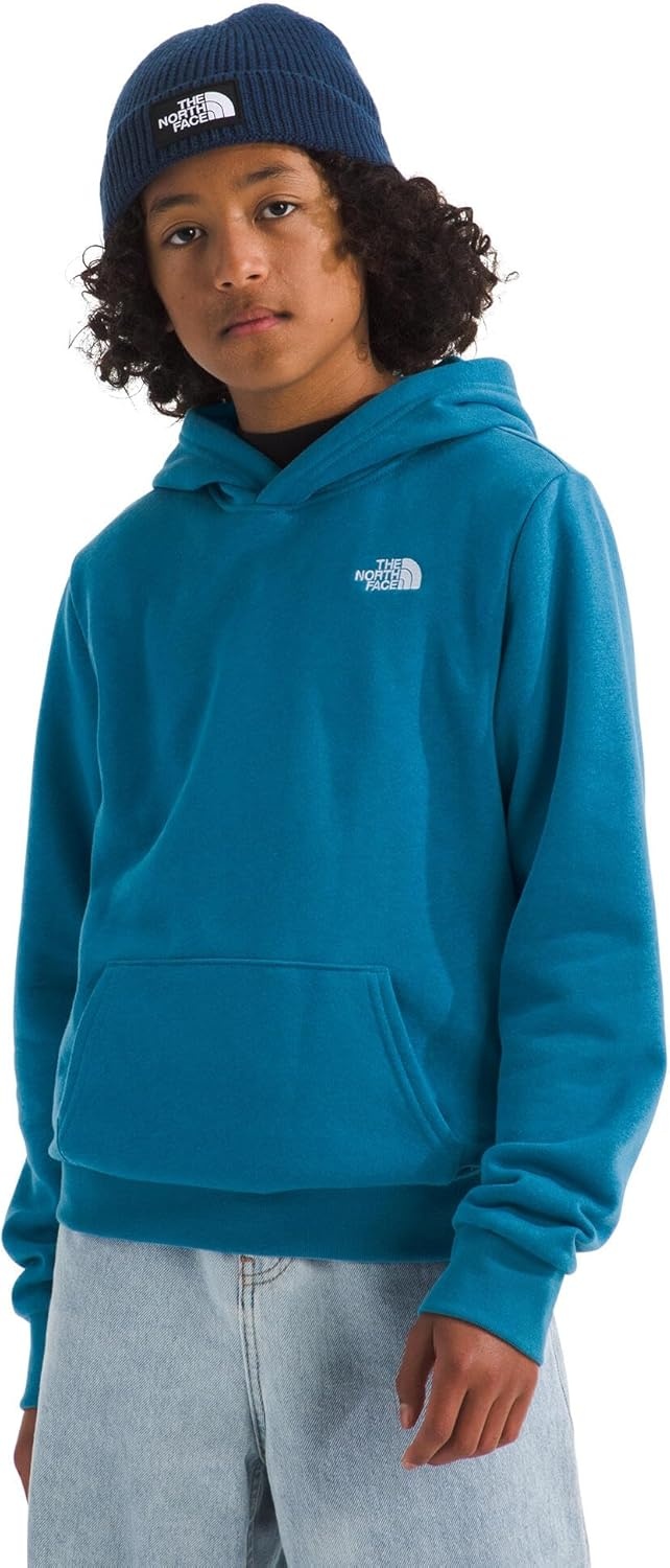 image:imageTHE NORTH FACE Kids Evolution Emb Pullover Hoodie Sweatshirt for Boys amp Girls With 2 Piece Hood Kangaroo PocketDusk Blue