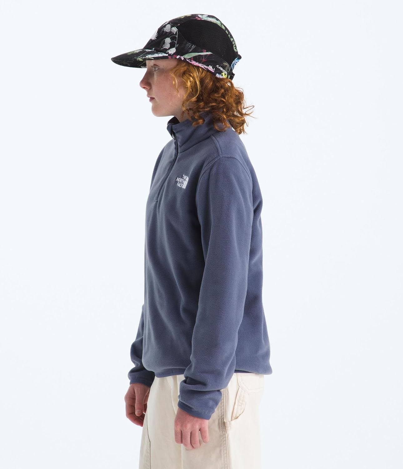 image:imageTHE NORTH FACE Kids Glacier 14 Zip Pullover Recycled Fleece Jacket for Boys amp Girls Stylish Stand CollarTwilight Galaxy
