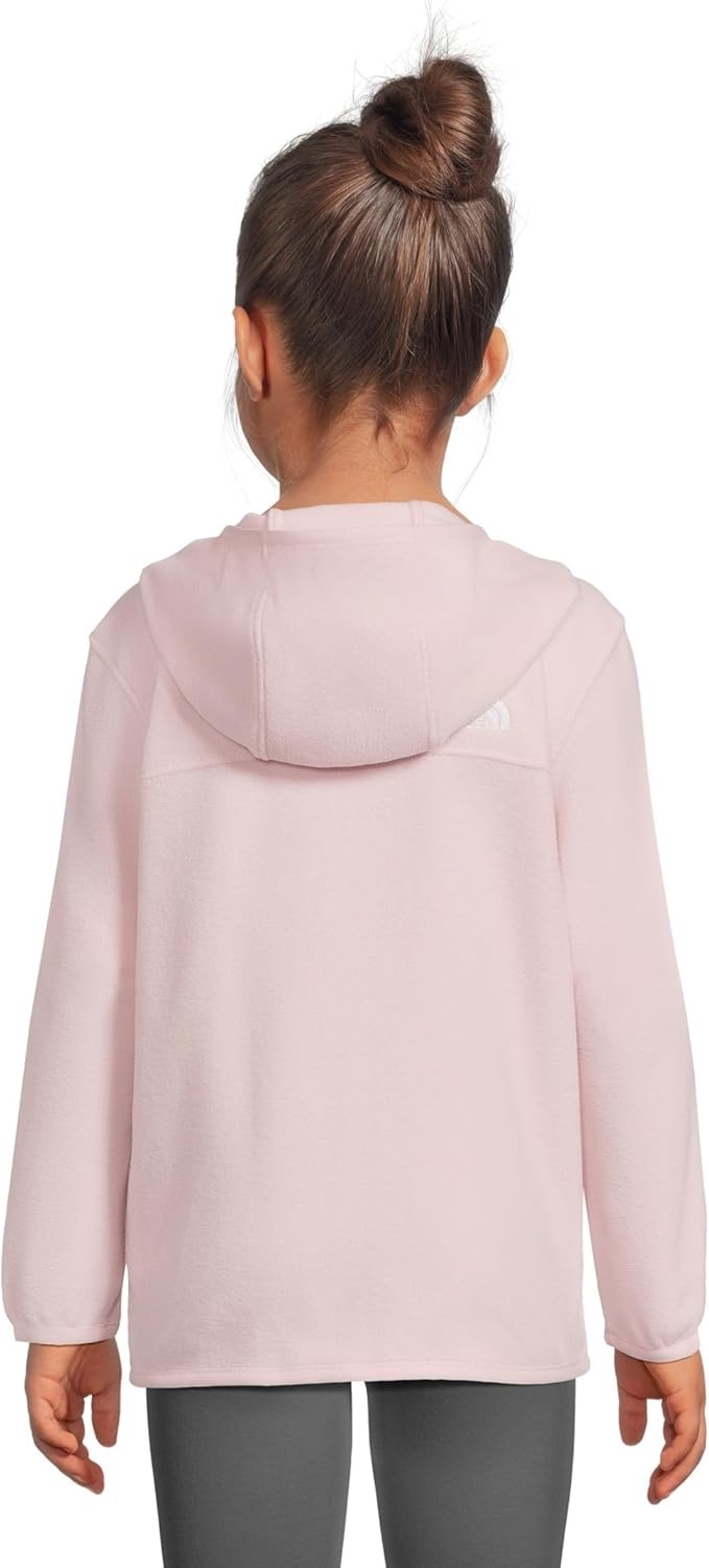imageTHE NORTH FACE Kids Glacier Lightweight Full Zip Hooded Jacket Fleece Top With 3 Piece Hood Securezip Hand PocketsPale Blossom