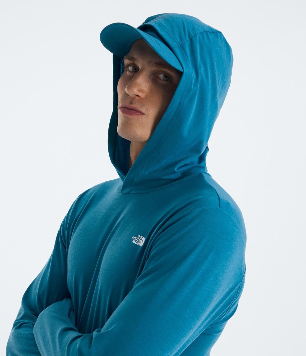 image:imageTHE NORTH FACE Mens Adventure Sun Hoodie Light amp Breathable With Upf 40 Sun Protection amp 3piece HoodDusk Blue