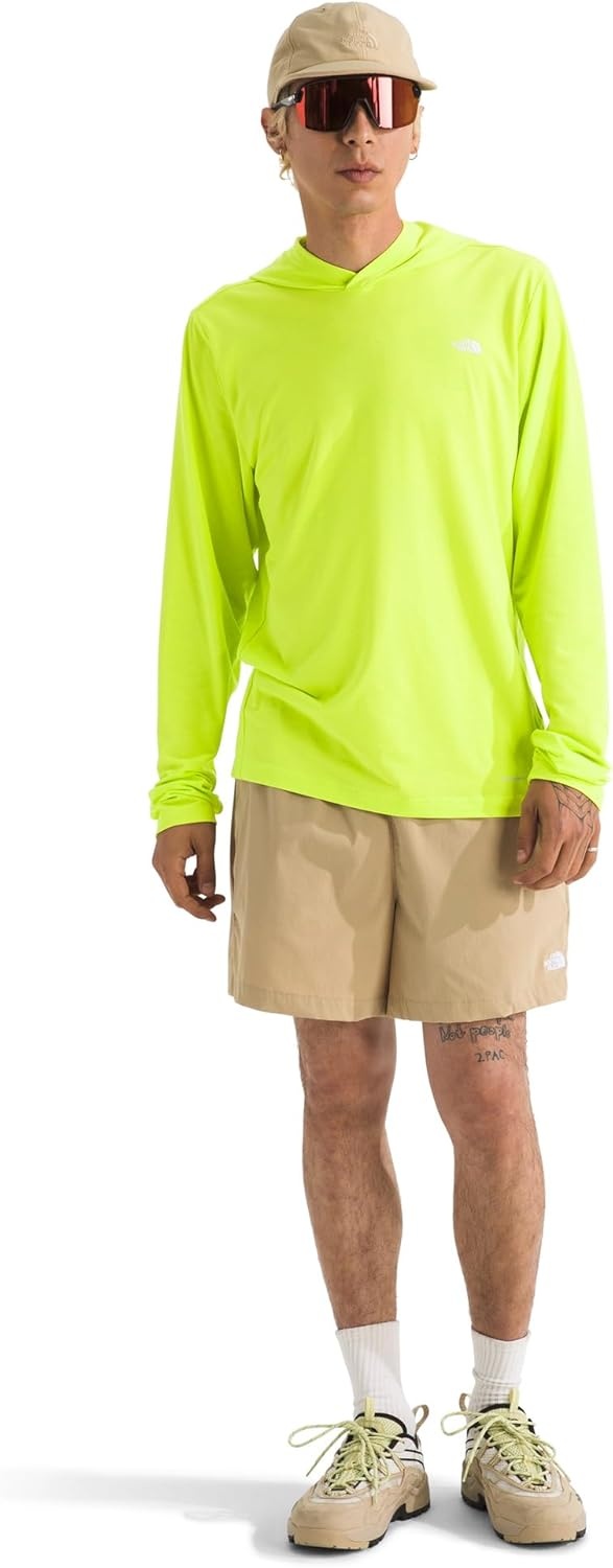 image:imageTHE NORTH FACE Mens Adventure Sun Hoodie Light amp Breathable With Upf 40 Sun Protection amp 3piece HoodFizz Lime