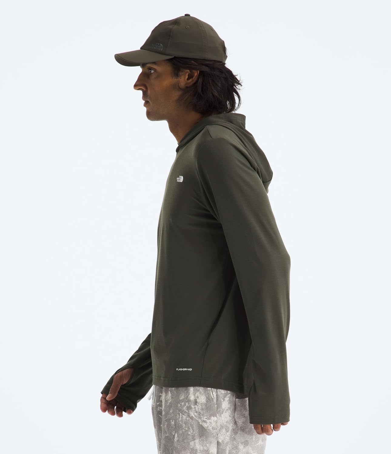 image:imageTHE NORTH FACE Mens Adventure Sun Hoodie Light amp Breathable With Upf 40 Sun Protection amp 3piece HoodNew Taupe Green