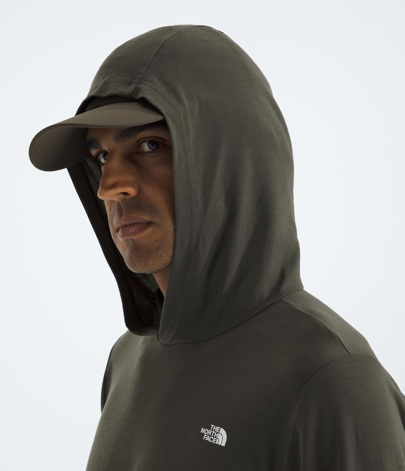image:imageTHE NORTH FACE Mens Adventure Sun Hoodie Light amp Breathable With Upf 40 Sun Protection amp 3piece HoodNew Taupe Green