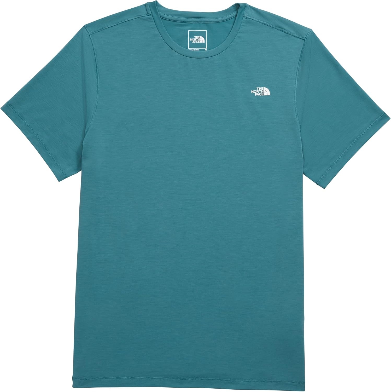 image:imageTHE NORTH FACE Mens Adventure Tee Lightweight amp Stretchy Shirt With Setin Sleeves amp Heat Transfer LogoAlgae Blue