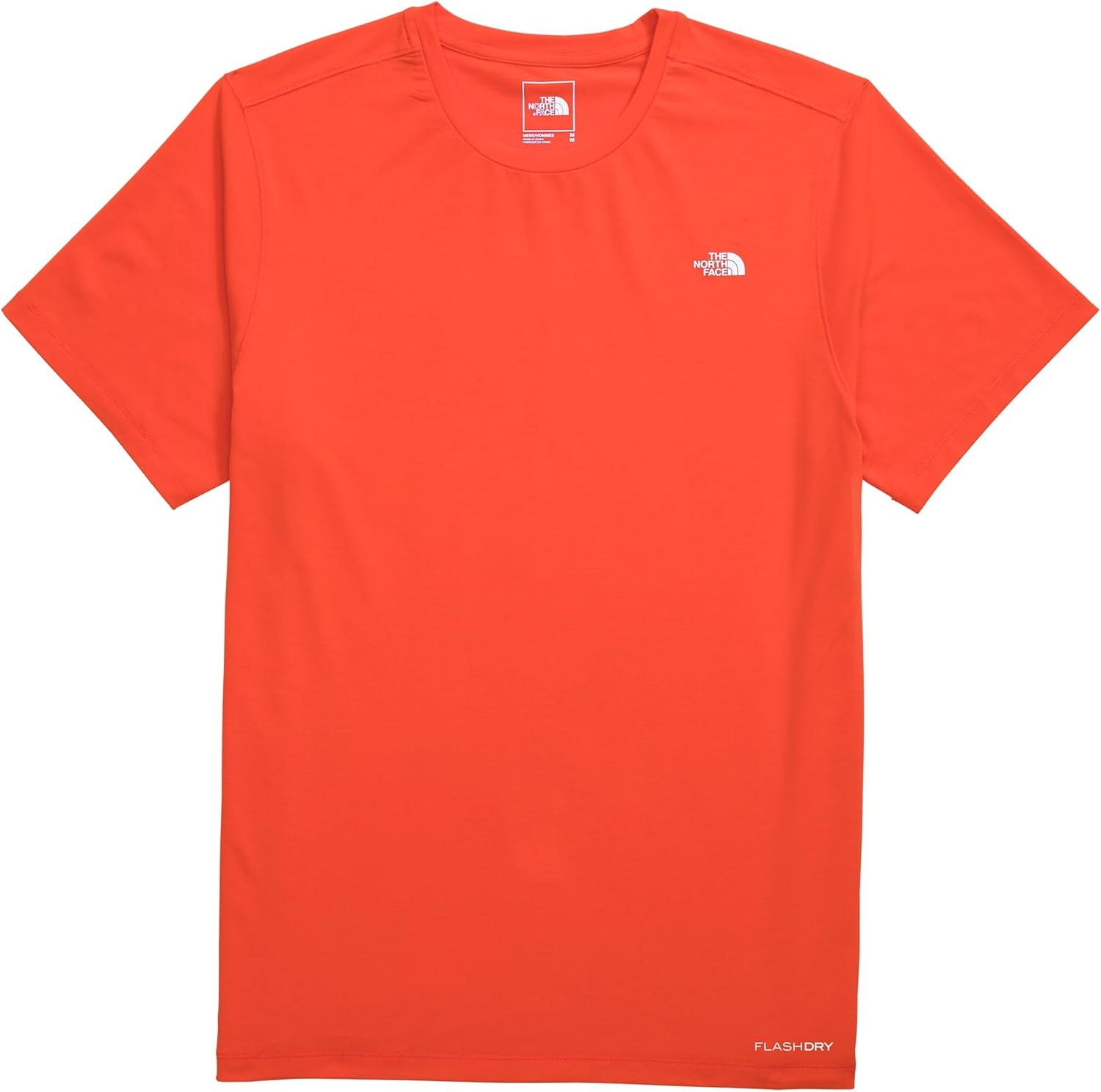 image:imageTHE NORTH FACE Mens Adventure Tee Lightweight amp Stretchy Shirt With Setin Sleeves amp Heat Transfer LogoCrimson Orange