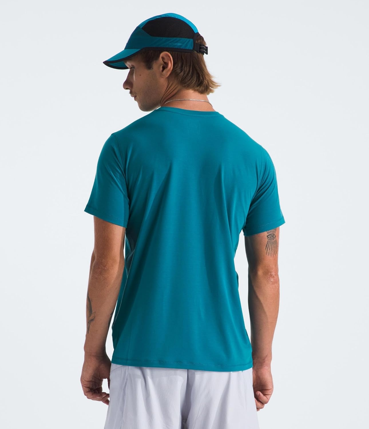 image:imageTHE NORTH FACE Mens Adventure Tee Lightweight amp Stretchy Shirt With Setin Sleeves amp Heat Transfer LogoDigital Steel