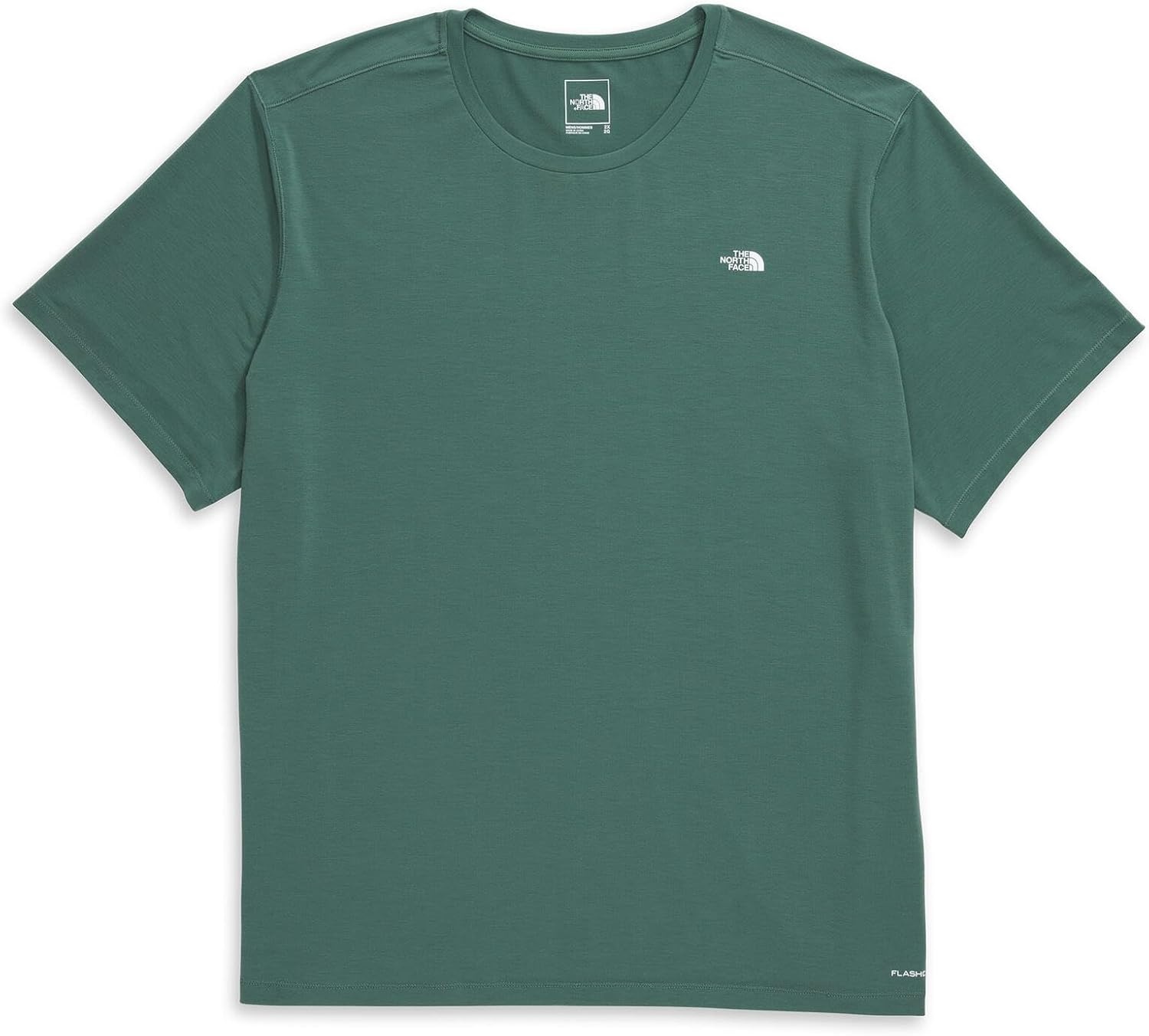 image:imageTHE NORTH FACE Mens Adventure Tee Lightweight amp Stretchy Shirt With Setin Sleeves amp Heat Transfer LogoDuck Green